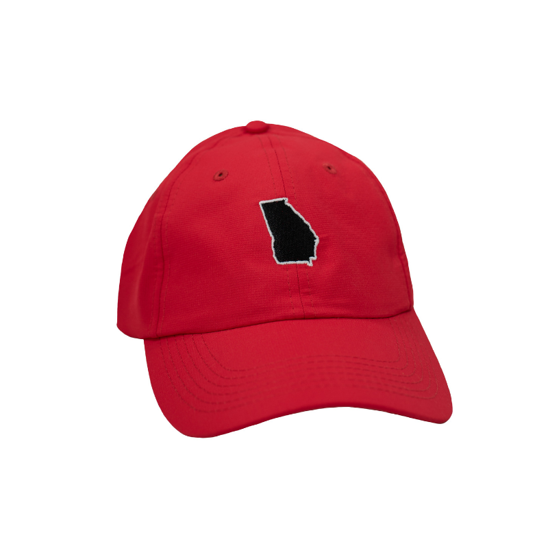 Peach State Pride Georgia Red State Outline Performance Hat