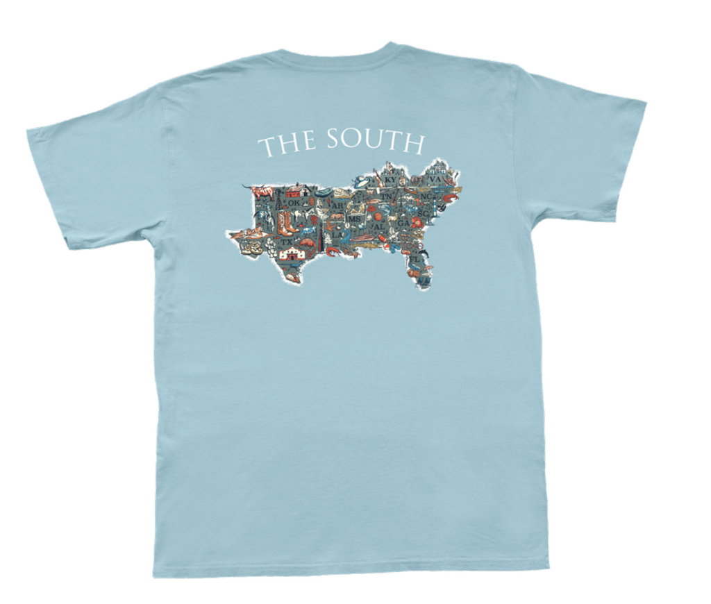 New Map of the South Short Sleeve Pocket Tee