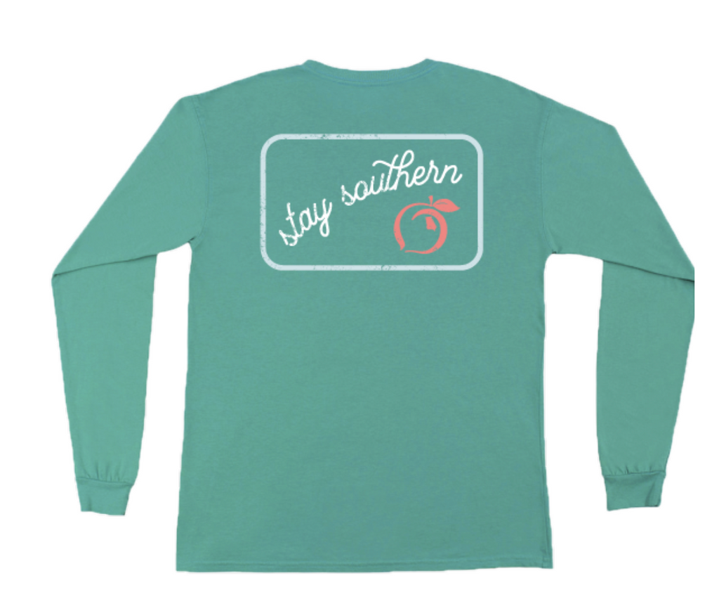 Stay Southern Patch Long Sleeve Pocket Tee
