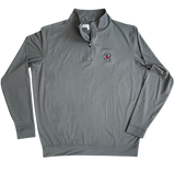 UGA 1/4 Zip Standing Dawg Performance Pullover - Gray